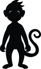 Obraz premium a young monkey stands alone creat 
