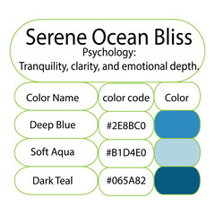Serene Ocean Bliss Color Palette