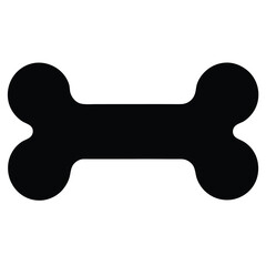Black Dog Bone Silhouette for Pets, Treats, and Animal Lovers