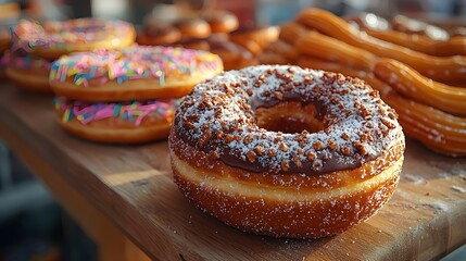 Colorful carnival inspired pastries and sweets on display
