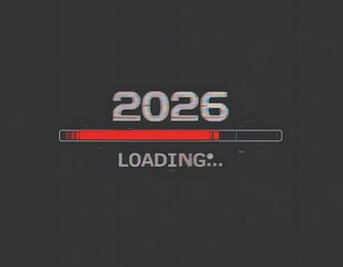 Loading progress bar year future anticipation countdown technology graphic design illustration new year coming soon