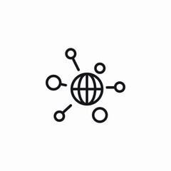 Obraz premium global technology icon sign vector