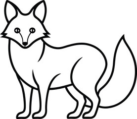 Fox Vector Silhouette Art Icon Illustration
