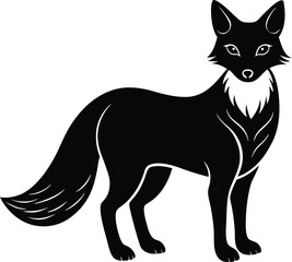Fox Vector Silhouette Art Icon
