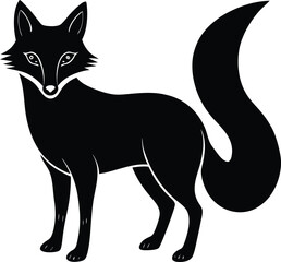 Fox Vector Silhouette Art Icon
