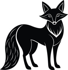 Fox Vector Silhouette Art Icon Illustration
