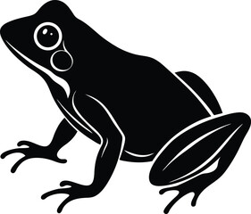 Frog Vector Silhouette Art Icon
