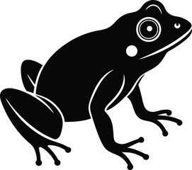 Frog Vector Silhouette Art Icon
