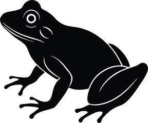 Frog Vector Silhouette Art Icon
