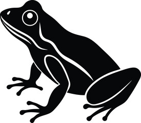 Frog Vector Silhouette Art Icon Illustration
