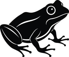 Frog Vector Silhouette Art Icon Illustration
