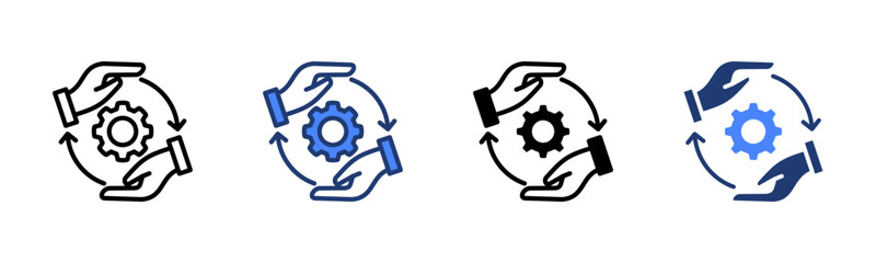 Assistance icon sheet multiple style collection