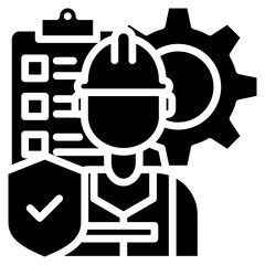 Contractor glyph icon