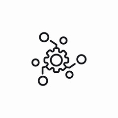 Obraz premium technology gear icon sign vector