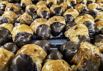 Artisanal chocolate croissant