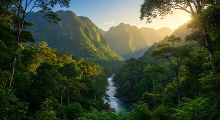 sunrise over the mountains