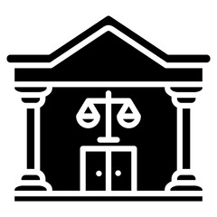 Courthouse glyph icon