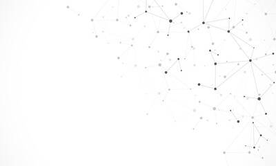 Molecular structure and genetic engineering, molecules DNA, neural network, scientific research. Abstract background for innovation technology, science, healthcare, and medicine