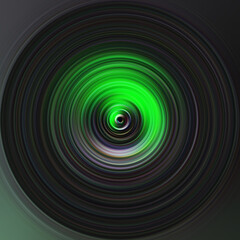 Colorful radial motion effect. Abstract rounded background. Color curves and sphere.