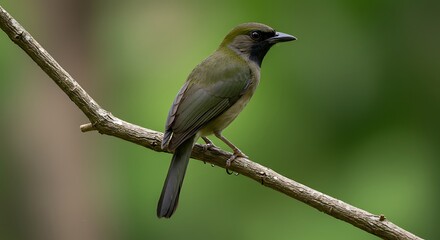 bird on the branch of wood