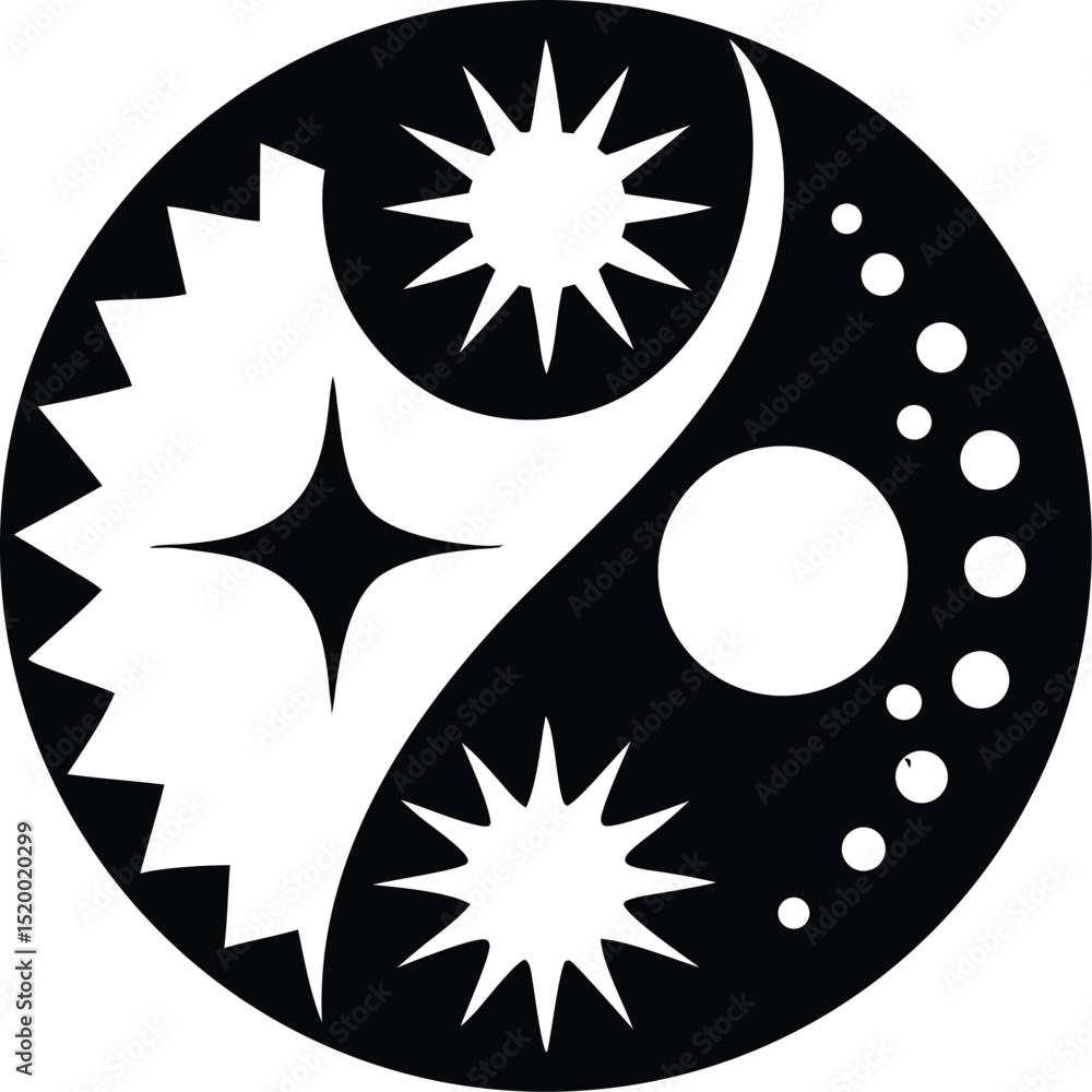 Poster ethereal silhouette composition illustrating dynamic energy and abstract forms design