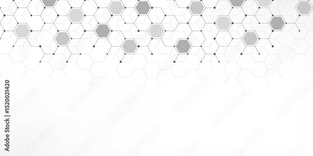 Aufkleber Graphic design element with abstract geometric background of simple hexagon pattern