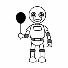 robot, 3d, cartoon, android, character, technology, illustration, person, cyborg, toy, vector, render, funny, machine, futuristic, child