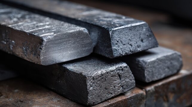 Ultra quality image of close up of ferrotitanium alloy for enhancing steel and alloy properties.