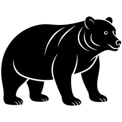 Fototapeta premium Black bear isolated on white background