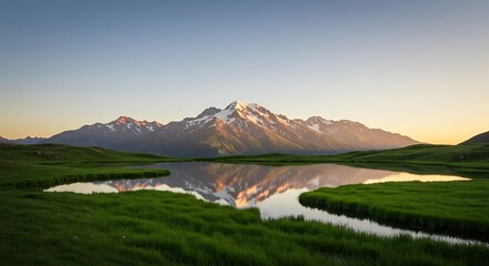 Naklejka premium lake in the mountains