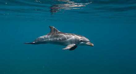 Obraz premium dolphin in blue sea