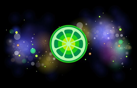 limewire-lmwr virtual currency images on digital background. 3d illustration