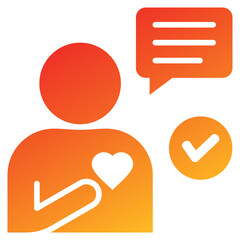 Honestly Glyph Gradient Icon