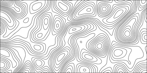 Abstract topographic contour pattern  in black and white, composed of densely packed, irregular concentric lines. Minimalistic and mathematical, often seen in science visuals, mapping aesthetics.