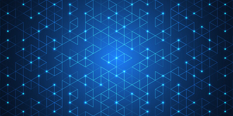 Abstract technology background with a seamless pattern of simple geometric shapes. Stylish texture