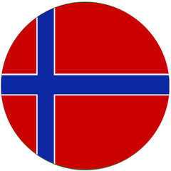 Obraz premium Norway Official flag isolated on white background. Red color Norway flag with Blue stripes and white stroke. National flag of Norway