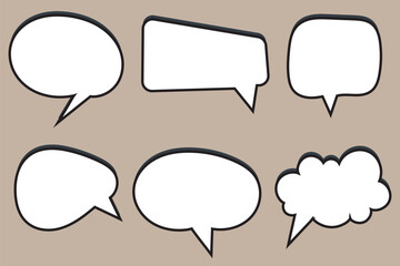 Speech bubble, speech balloon, chat bubble line art icon for apps and websites.