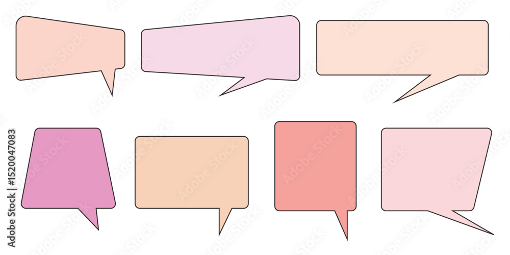 Poster speech bubble set. talk bubble. blank empty vector white speech bubbles. speak bubble text, cartoon 
