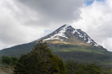 Fototapeta premium Tierra del Fuego National Park, in Argentina, Antarctica and the South Atlantic Islands. subantarctic landscapes, with forests, lakes, mountains, and coastline. Patagonia Argentina.