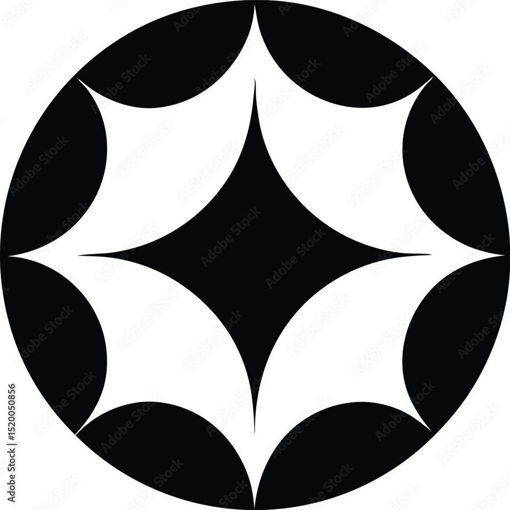 Aufkleber sleek three dimensional emblem design with circular motif in modern style