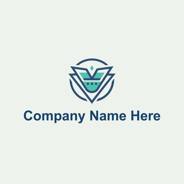 Online shopping logo design template concept for eCommerce flatform