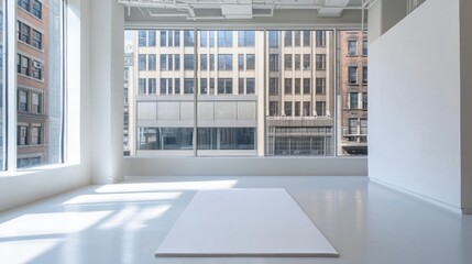 Roomy indoor space with big windows