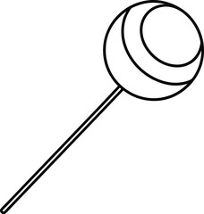 lollipop icon line art vector illustration on transparent background