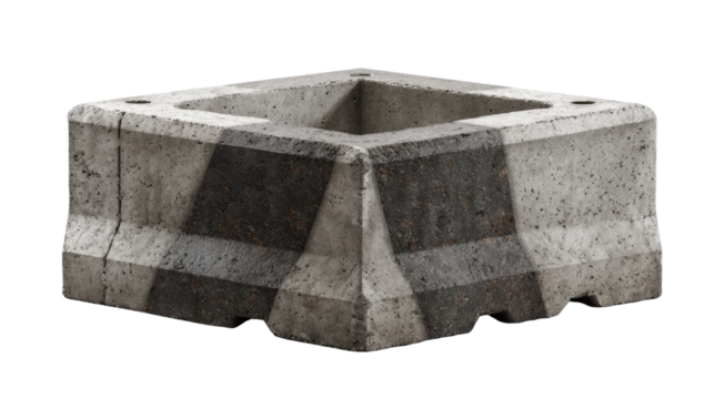Concrete Block: A sturdy concrete block, showcasing industrial strength and minimalist design, embodies the essence of robust construction. It speaks to durability and versatility.