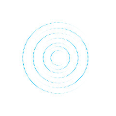 abstract Blue Dotted Circular Lines Pattern ,Technology-Inspired Spiral Background

