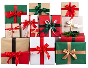 Stacked Christmas presents