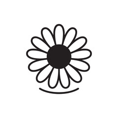 Simple Daisy Flower Illustration Elegant Floral Design Element
