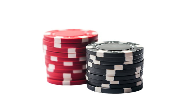 red poker chips