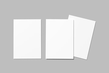 Realistic A4 Flyer Blank Mockup