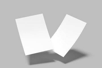 Realistic A4 Flyer Blank Mockup